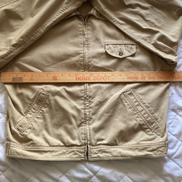 Vintage GAP Canvas Harrington Jacket Men M Tan Boxy Preppy Classic Retro Y2K - Picture 11 of 16